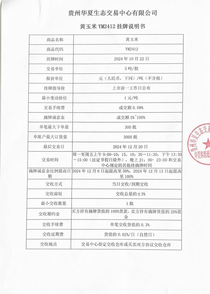 黄玉米2412挂牌说明书-1